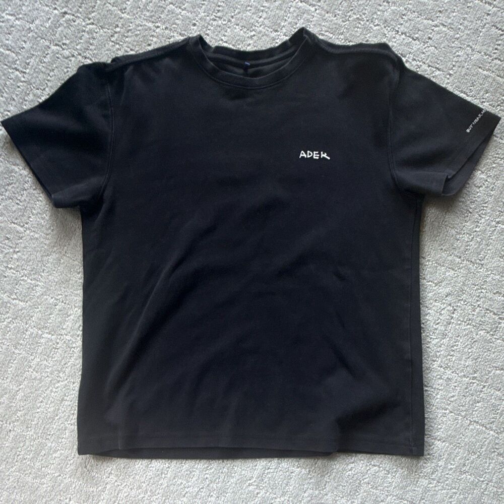 ADER Men's Black Crew Neck Short Sleeve Graphic Logo Print T-Shirt Size 3